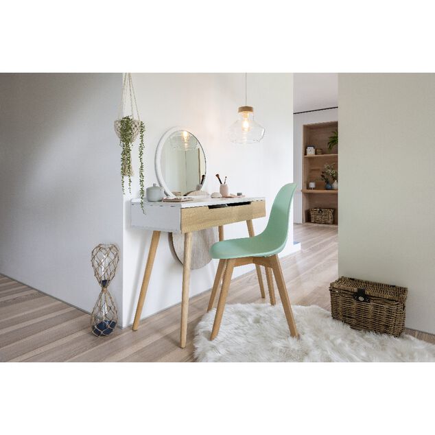 Tapis &agrave; poils longs Furcy blanc