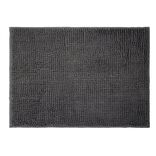 Tapis de salle de bain chenille gris 65x45 cm