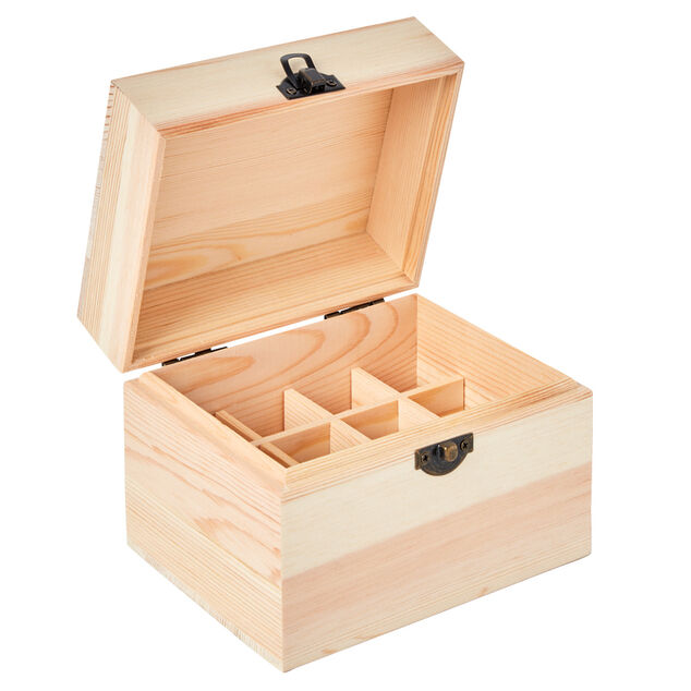 Bo&icirc;te de rangment pour huiles essentielles bois naturel
