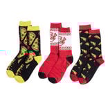 Lot de 3 paires de chaussettes mixtes design pizza 39/42