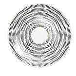 Assiette plate Dakar porcelaine noir et blanc Ø27cm