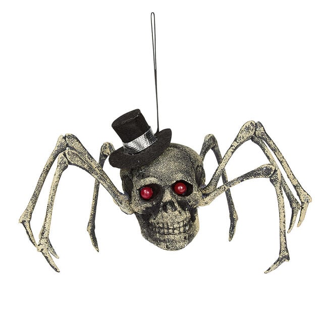 Araign&eacute;e &agrave; suspendre Halloween avec t&ecirc;te de mort