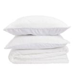 Parure de lit 2 personnes 240x220cm polyester toucher fourrure blanc