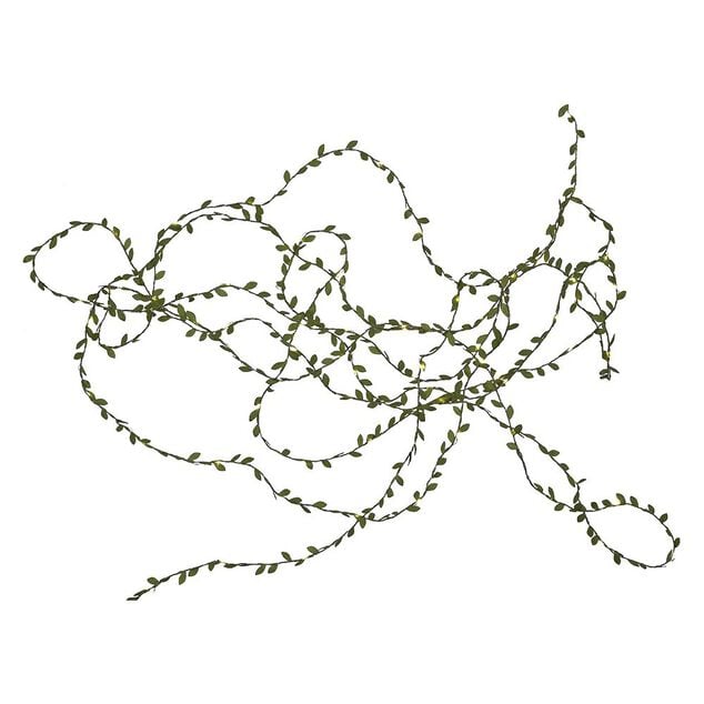 Guirlande lumineuse feuille artificielle 100 microLED L10m