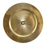 Sous assiette rond strié jaune doré Ø33cm