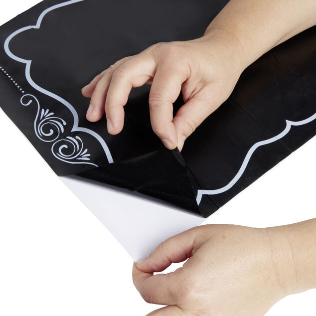 Tableau autocollant noir 30x45cm avec 1 craie