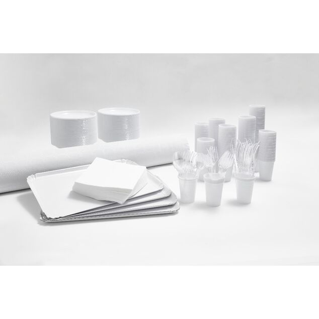 Serviette carr&eacute;e blanche Tex Touch 2 plis en papier x40