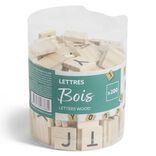 Lot de 200 lettres, chiffres et symboles en bois