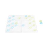 Jeu de dame transparent 25x25cm