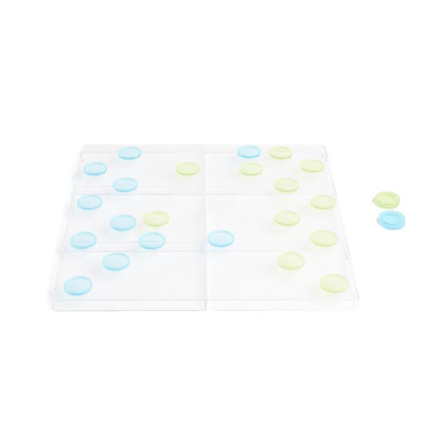 Jeu de dame transparent 25x25cm