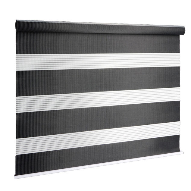 Store enrouleur avec ou sans per&ccedil;age jour nuit noir 40x160cm
