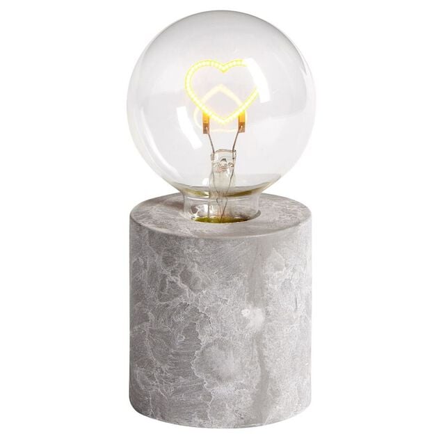 Ampoule d&eacute;co LED sur socle coeur