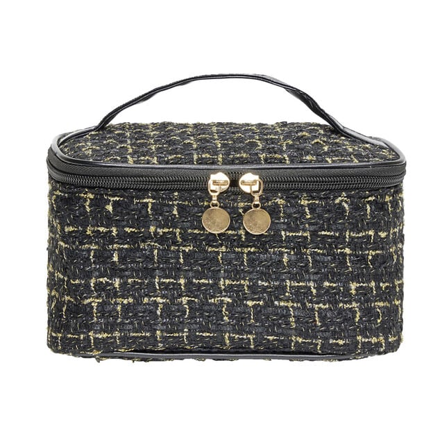 Trousse de toilette et maquillage vanity 22x14xH12cm - 2 mod&egrave;les noir ou blanc