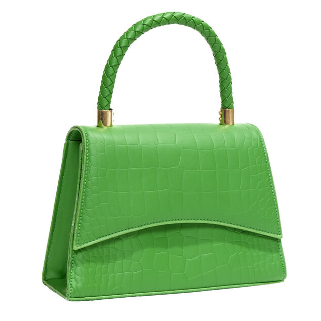 Sac à main simili effet croco avec bandoulière amovible 21x8xH15cm - 3 modèles