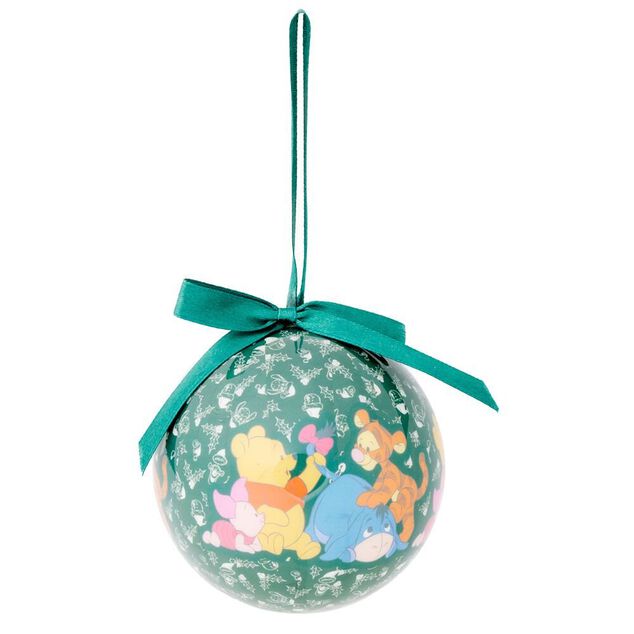 Boule de No&euml;l Disney Winnie L'ourson vert fonc&eacute; &Oslash;7,5cm