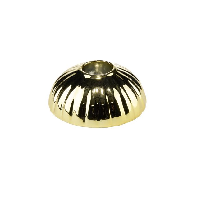 Bougeoir forme fleur c&eacute;ramique &Oslash;7XH3 cm dor&eacute;