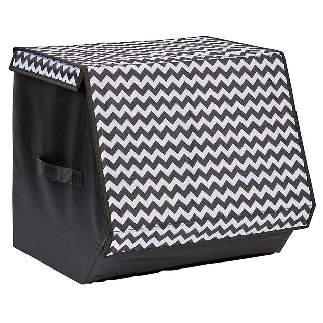 Bo&icirc;te de rangement &agrave; ouverture frontale motif chevron H35 cm