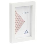 Cadre photo bois blanc 10x15cm pour photo 9x13cm