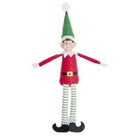 Lutin farceur Noël rouge et vert H36cm
