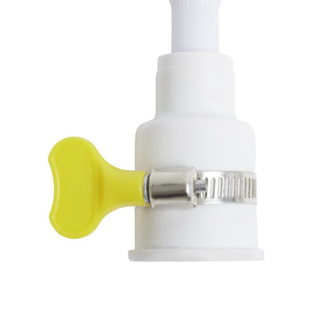 Pommeau de douche nomade pour robinet avec flexible blanc L113cm