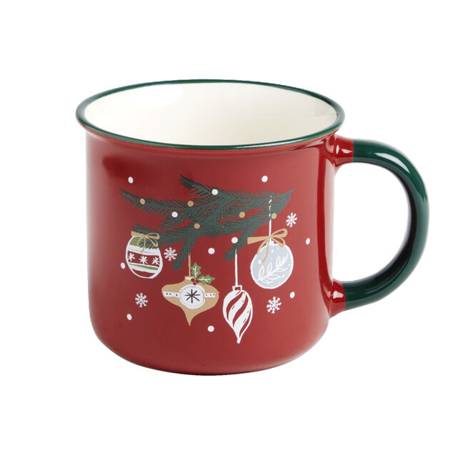 Lot de 4 mugs en c&eacute;ramique d&eacute;cor No&euml;l 365ml