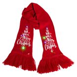 &Eacute;charpe Merry Christmas lumineuse 12LED rouge