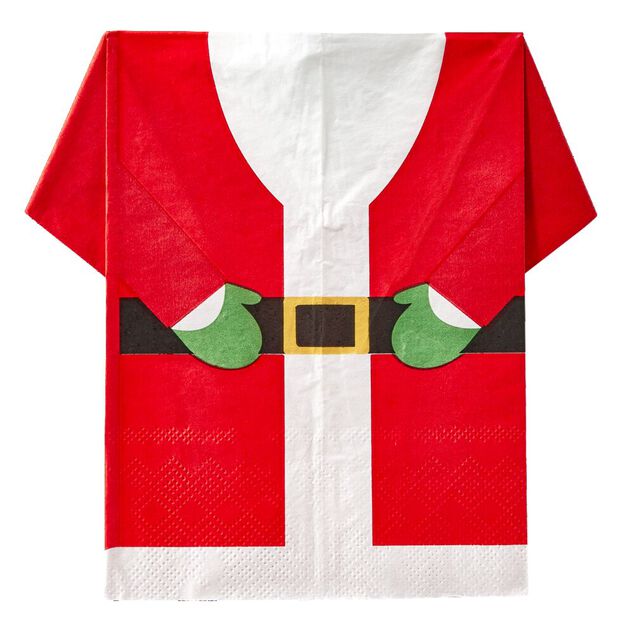 Lot de 10 serviettes en papier désign Père Noël