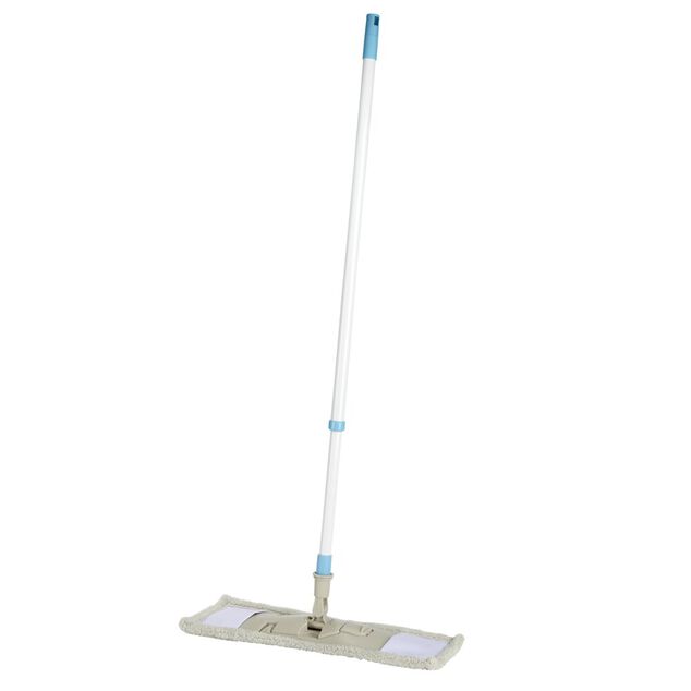 Balai microfibre t&eacute;lescopique beige L130cm