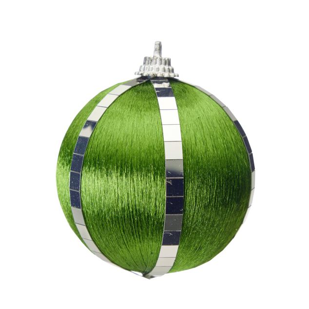 Boules de No&euml;l fil m&eacute;tallis&eacute; x6 &agrave; suspendre