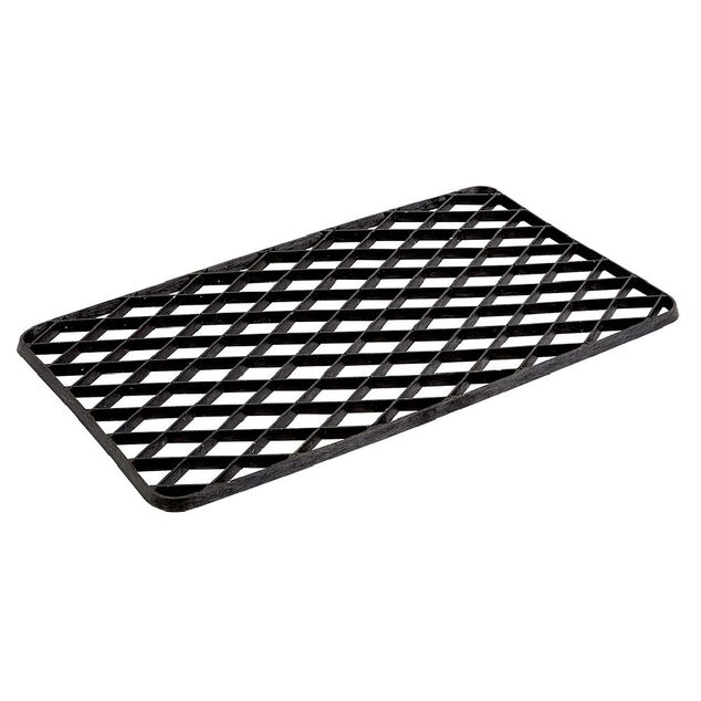 Paillasson grille caoutchouc essuie-pieds noir
