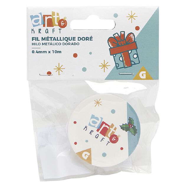 Fil métallique doré 10 m