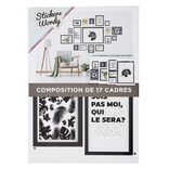 Kit 17 stickers d&eacute;co effet cadre noir