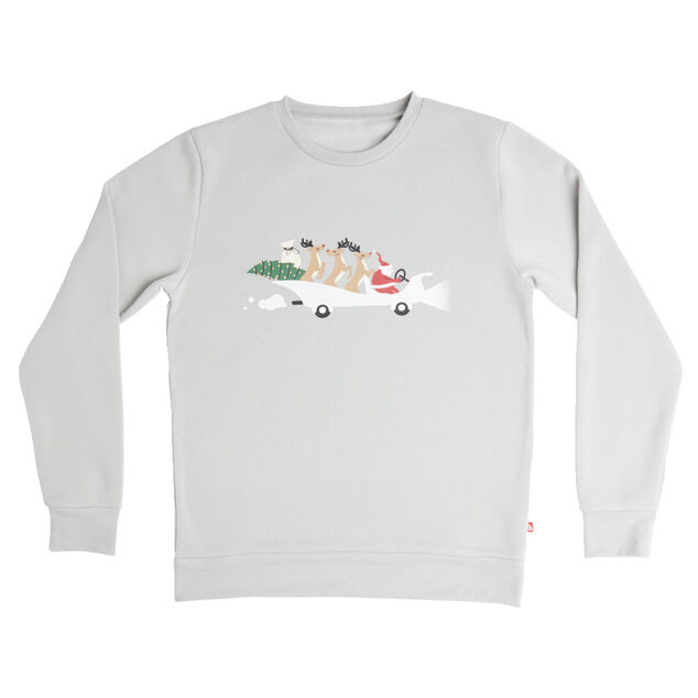 Pull de No&euml;l homme voiture rennes et P&egrave;re No&euml;l - M/L/XL