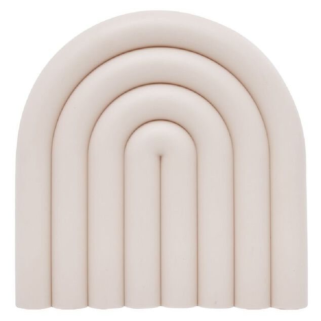 Dessous de plat forme arc-en-ciel uni 15x15cm