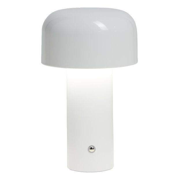 Lampe LED tactile rechargeable blanc &Oslash;12,5xH20,5cm