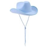 Chapeau de cow-boy feutrine 38x13xH30cm (2 mod&egrave;les bleu ou rose)