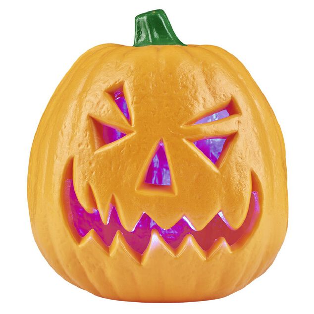 Lampe Halloween &agrave; LED forme citrouille orange &agrave; poser