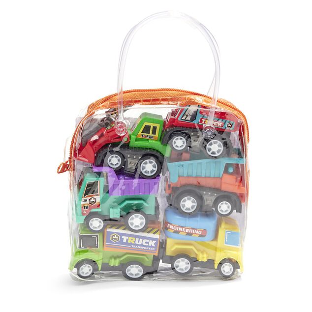 Lot de 6 jouets v&eacute;hicules de chantier