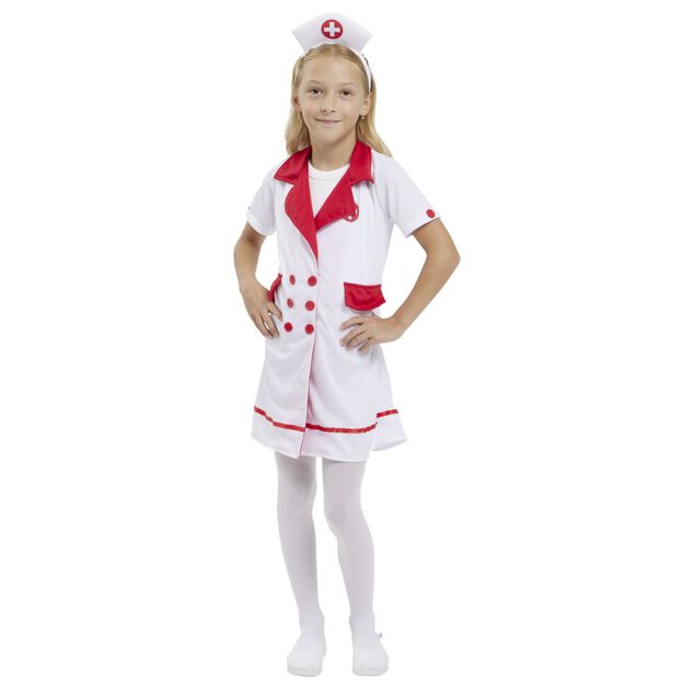 D&eacute;guisement enfant infirmi&egrave;re robe et serre-t&ecirc;te 7/10ans