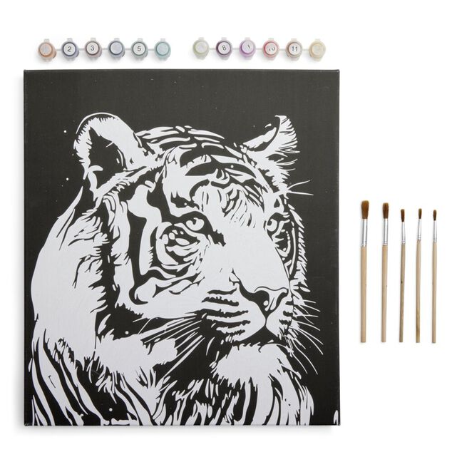 Kit peinture num&eacute;ros 45x40cm avec peintures et pinceaux (3 mod&egrave;les)