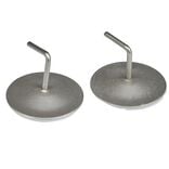 Support de tringle adh&eacute;sif rond aluminium argent&eacute; x2