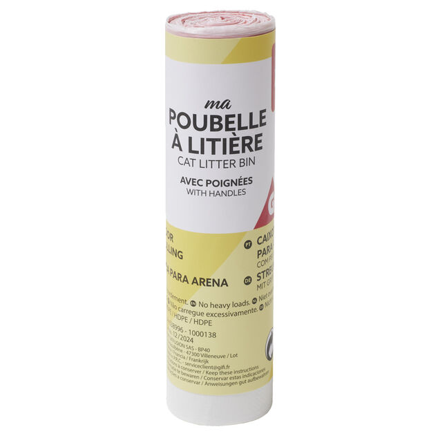 Sac poubelle litière chat blanc 78x37xH12cm (8 pièces)