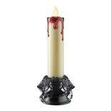 Bougie LED Halloween pilier ensanglant&eacute; &Oslash;7xH23cm