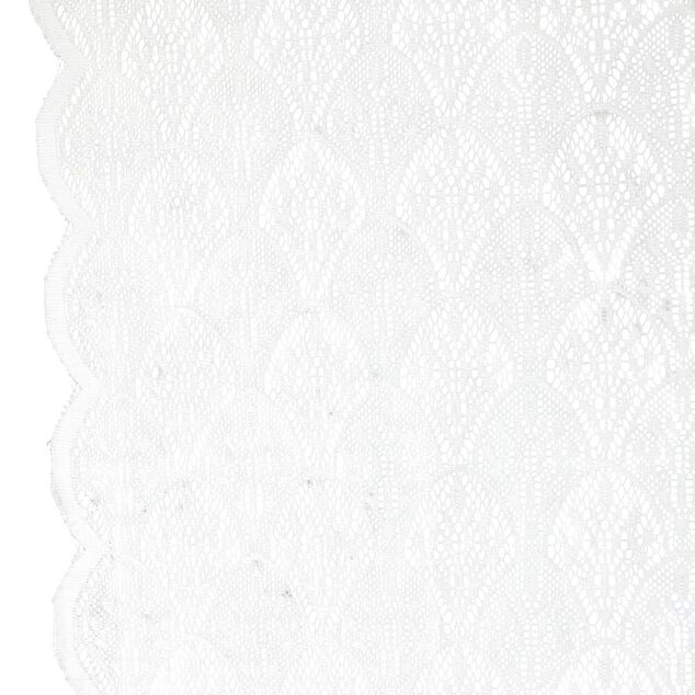 Voilage à motifs uni blanc 60x120cm 1 paire