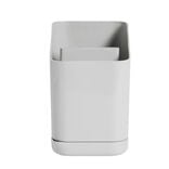 Égoutoir à couverts et ustensiles plastique gris - 11x11xH17cm