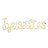 D&eacute;coration lumineuse Joyeuses f&ecirc;tes 144 LED blanc chaud L98xH26cm