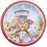 Lot de 8 assietes rondes en carton Pat Patrouille bleues &Oslash;22,5cm