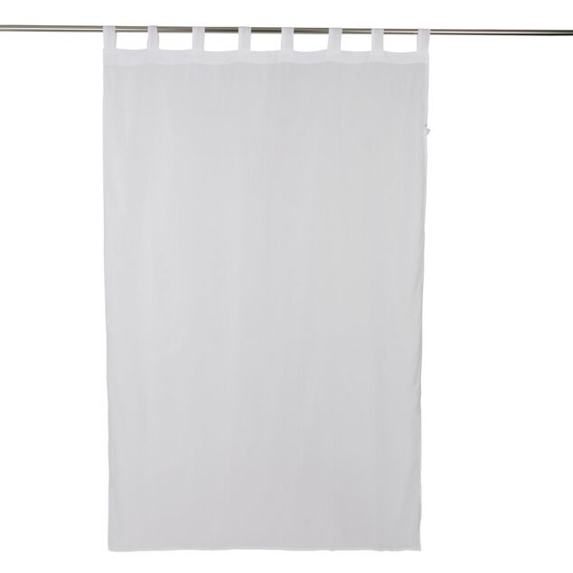 Voilage &agrave; passants uni blanc 140x240cm