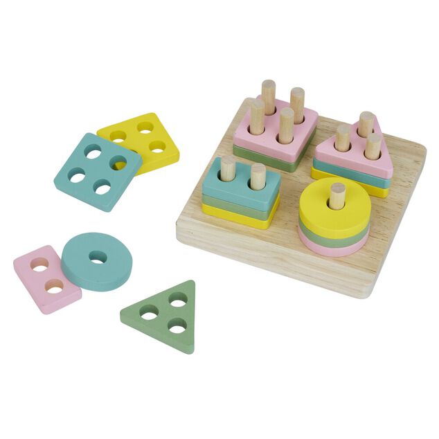 Jeu des formes en bois 12x6cm