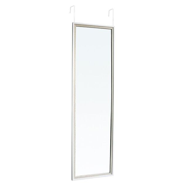 Miroir de porte bois contour blanc H119cm